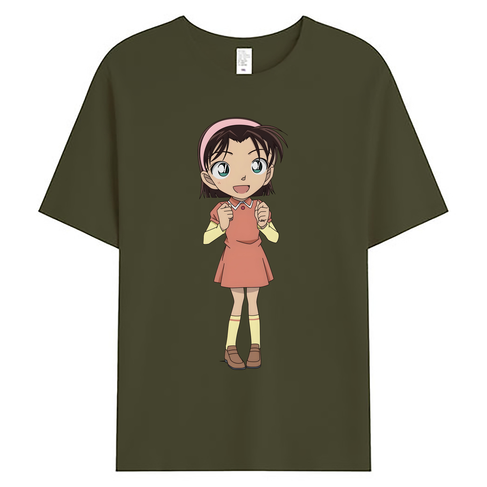 （画像用） 名探偵コナン 吉田 歩美 よしだ あゆみ Detective Conan my Yeager 綿100％ メンズ半袖Tシャツ｜肌触りやわらか＆通気性